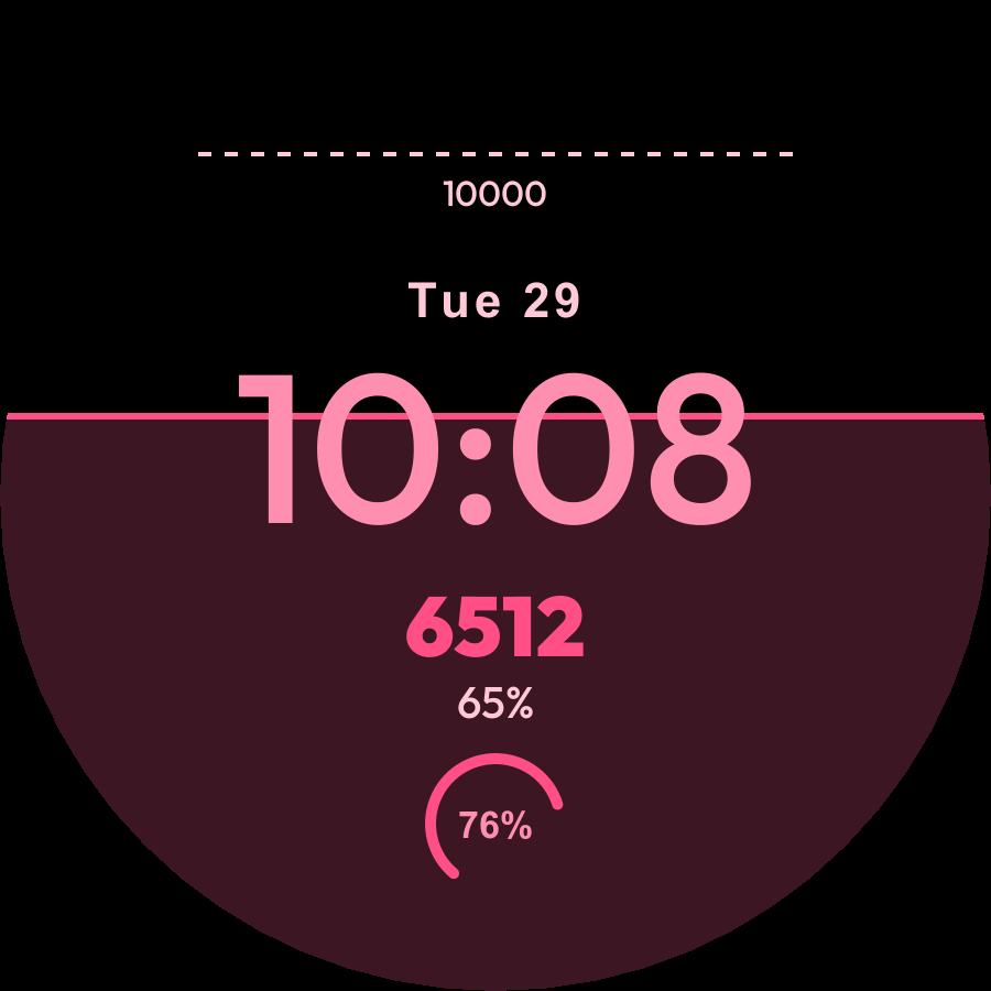 Stride watch face, Rose theme