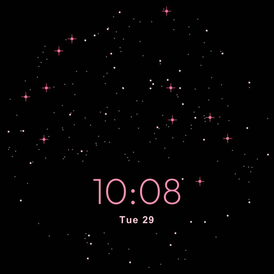 Starfield watch face, Rose theme