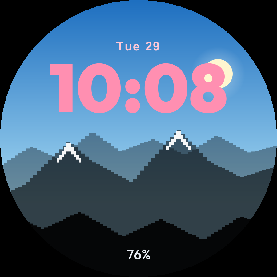 Peak watch face, Rose theme