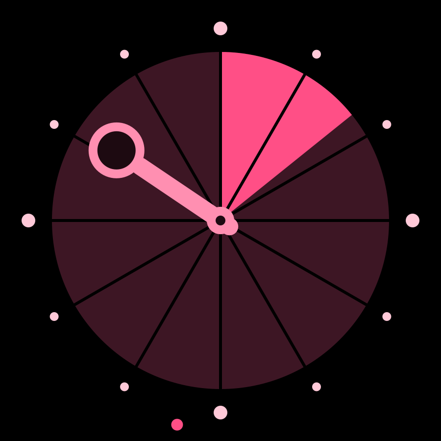 Pie watch face, Rose theme