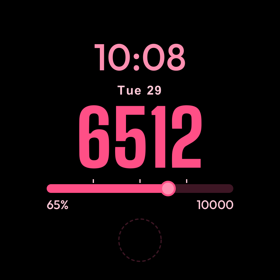 Walker watch face, Rose theme