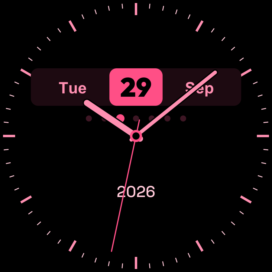 Datum watch face, Rose theme