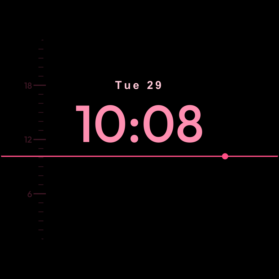 Level watch face, Rose theme