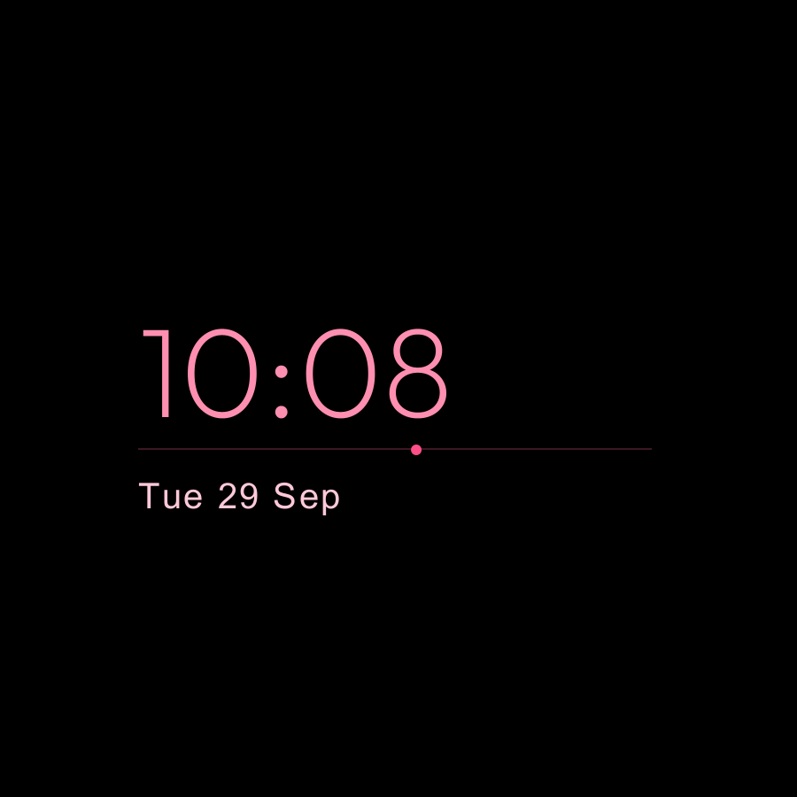 Zero Plus watch face, Rose theme