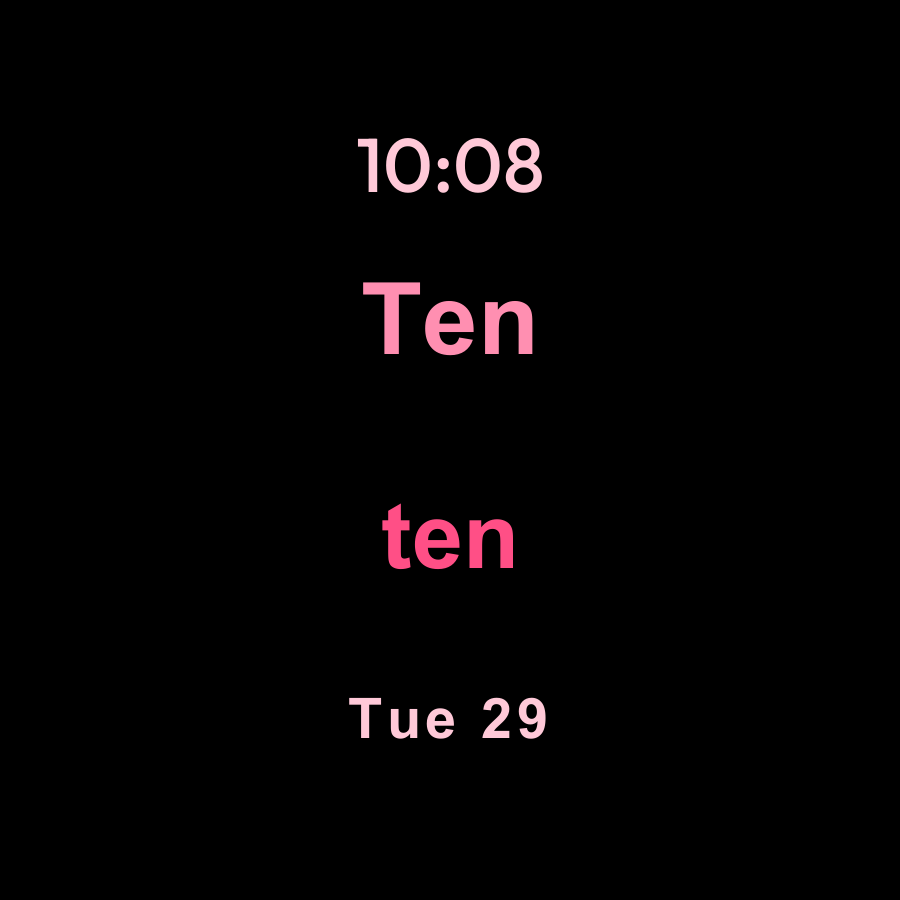 Say Time watch face, Rose theme