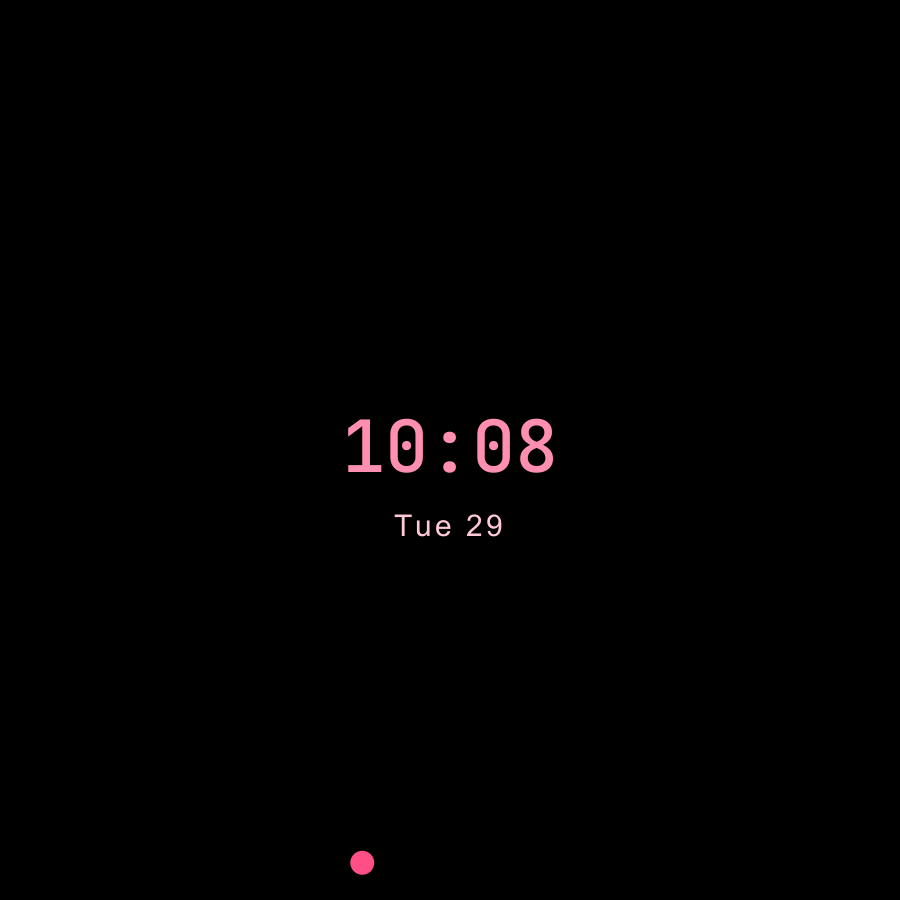 Mono Dot watch face, Rose theme
