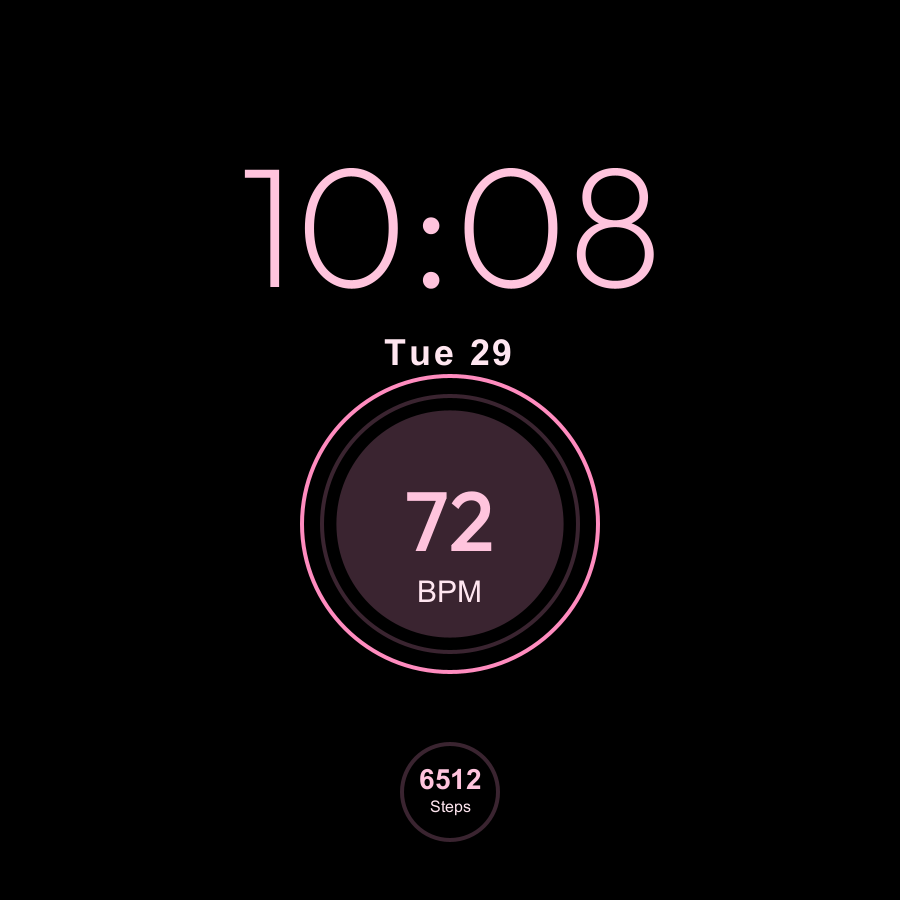 Recovery watch face, Sakura theme