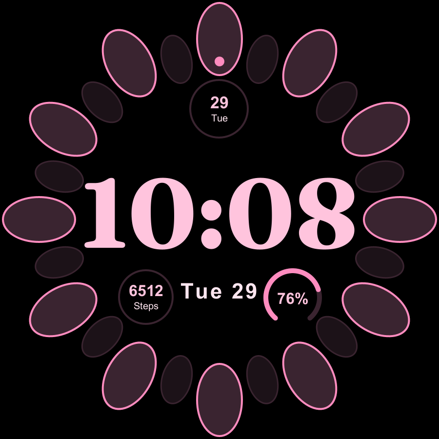 Bloom watch face, Sakura theme