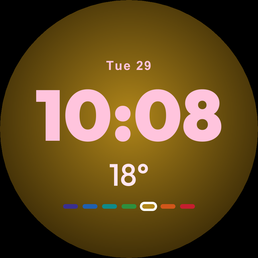Outside watch face, Sakura theme