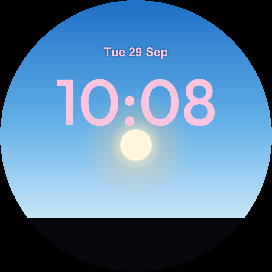 Dawn watch face, Sakura theme
