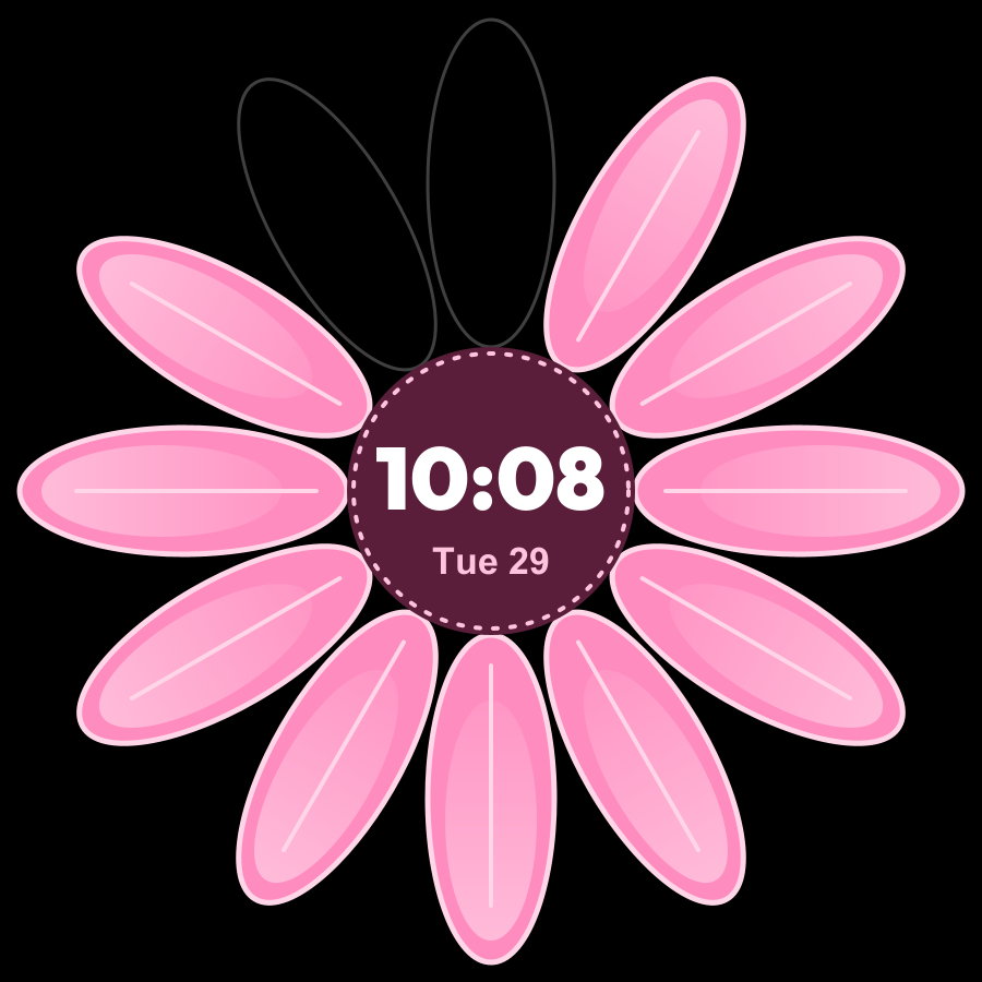 Petal watch face, Sakura theme
