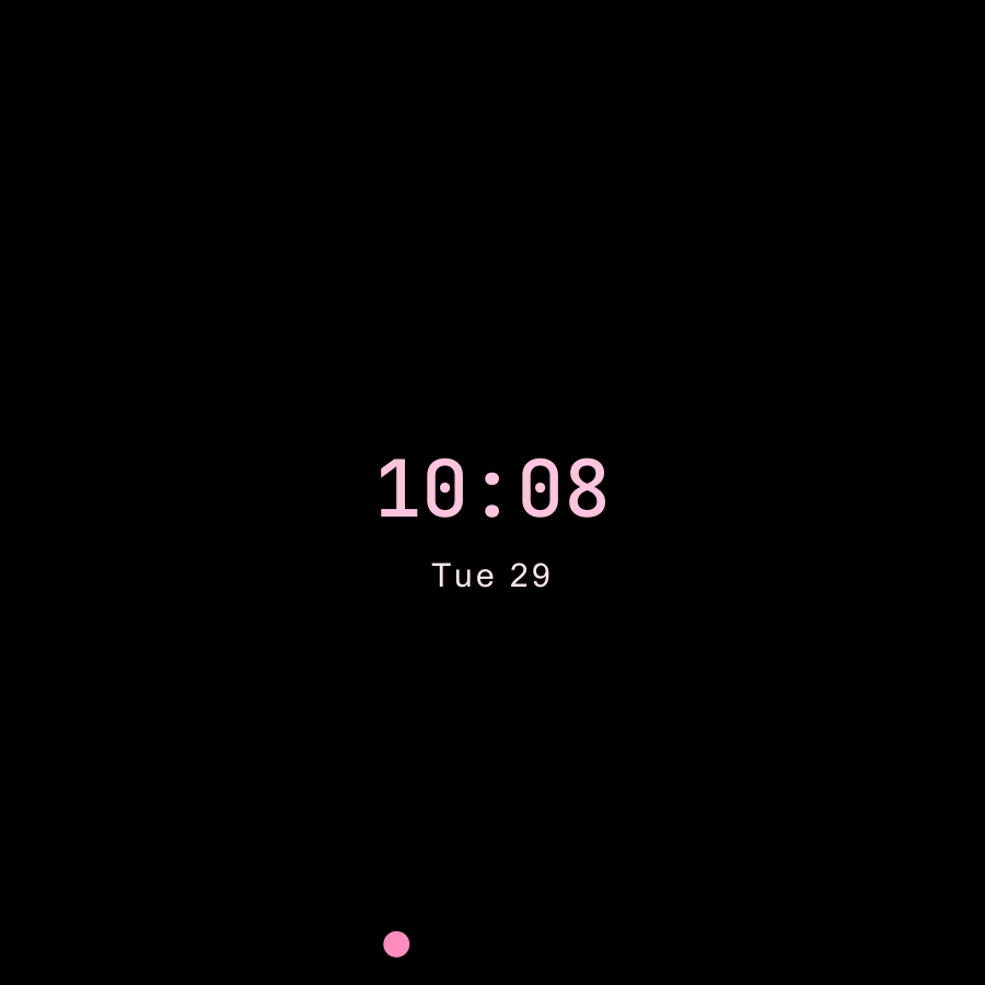 Mono Dot watch face, Sakura theme