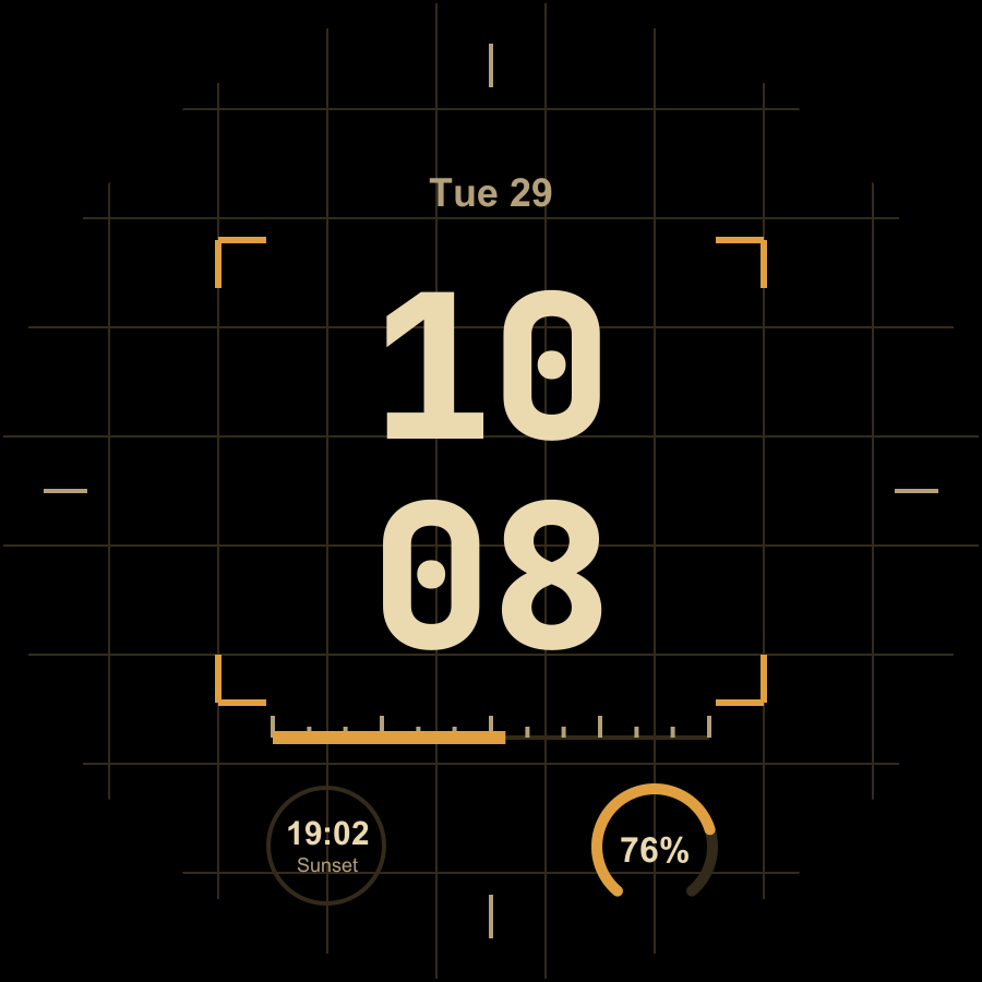 Scout watch face, Sand theme