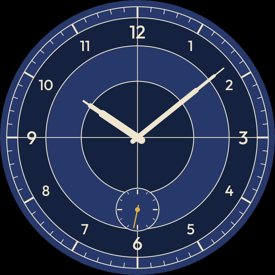 Sector watch face, Navy theme