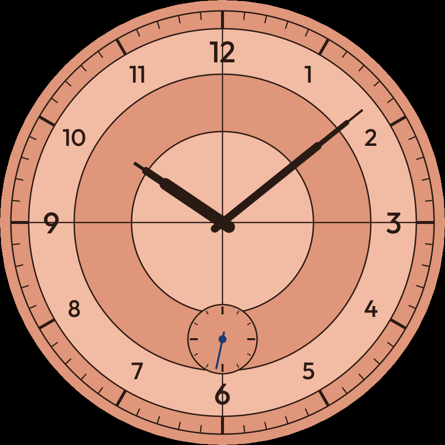 Sector watch face, Salmon theme