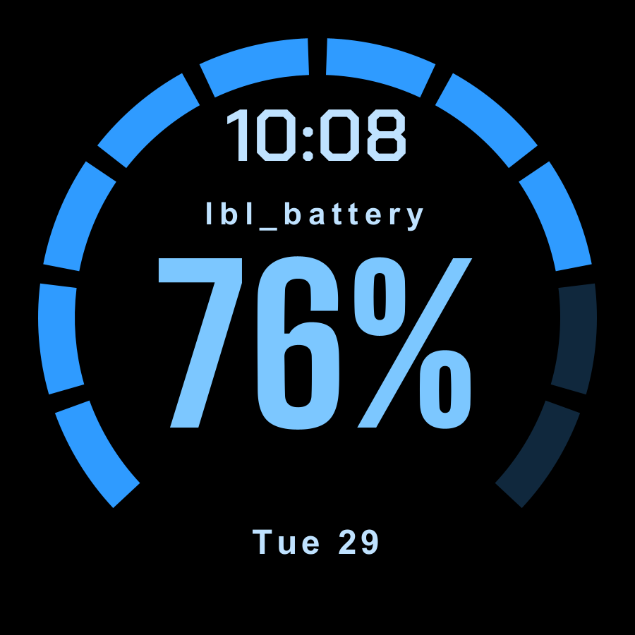 Battery Lab watch face, Sky theme