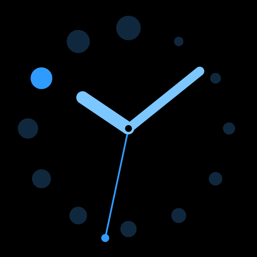 Dot Hours watch face, Sky theme