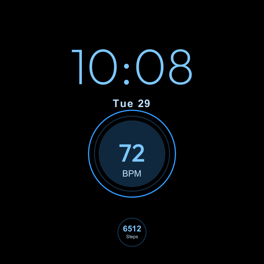 Recovery watch face, Sky theme