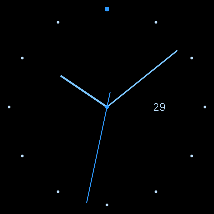 Line watch face, Sky theme