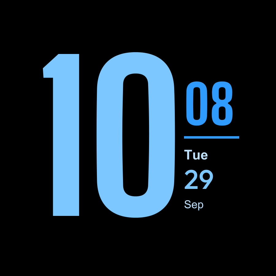 Headline watch face, Sky theme
