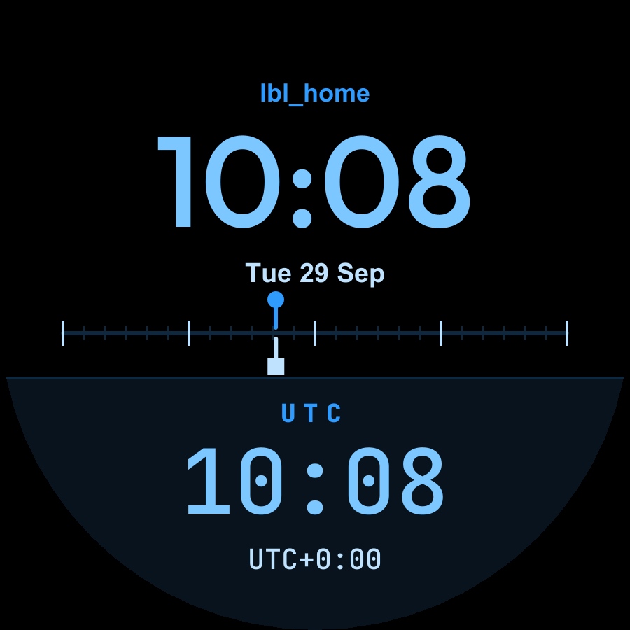 UTC watch face, Sky theme