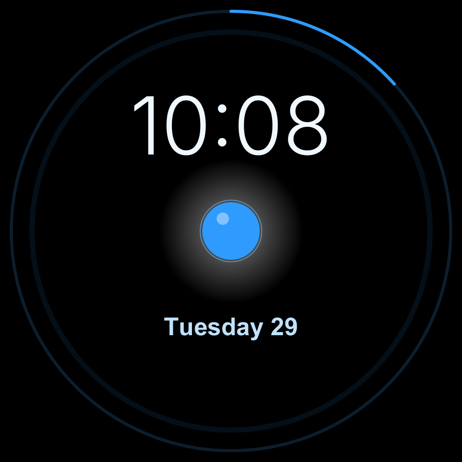 Heartbeat watch face, Sky theme