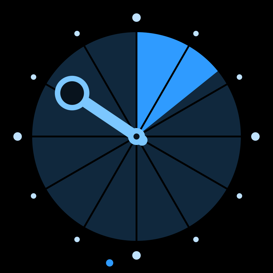 Pie watch face, Sky theme