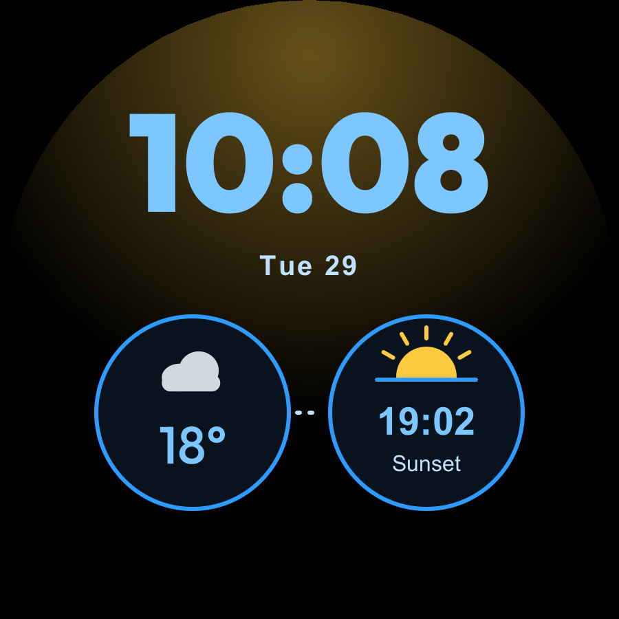 Sunny Day watch face, Sky theme