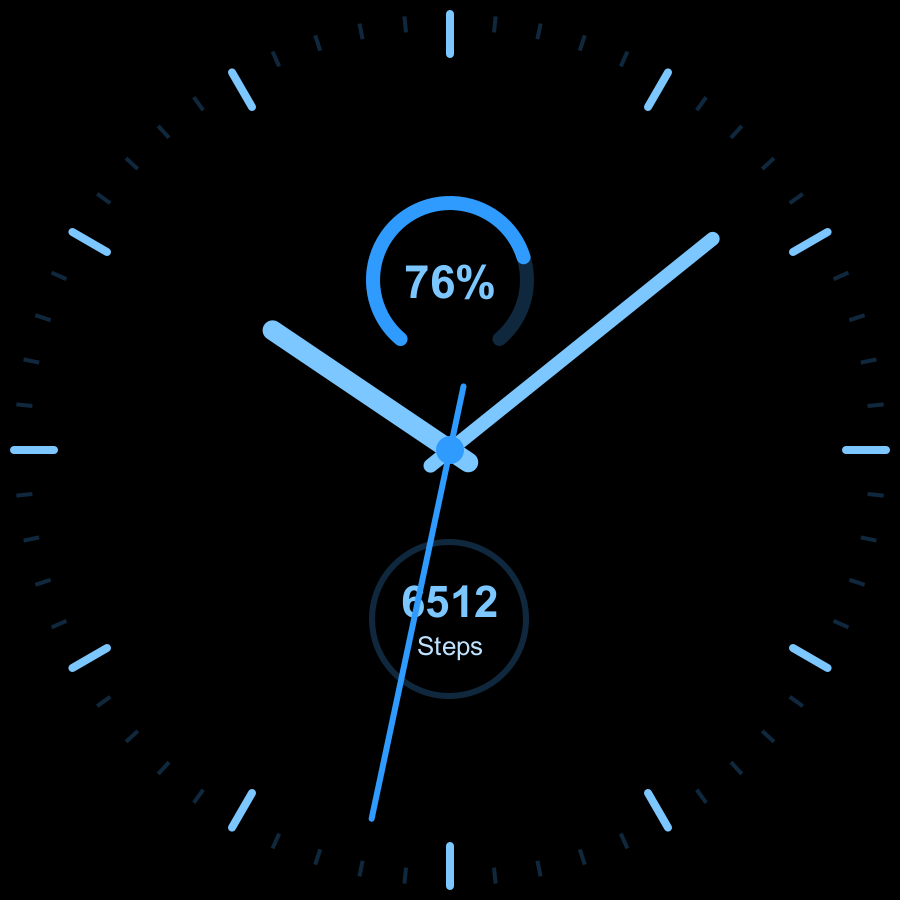 Meridian Lite watch face, Sky theme