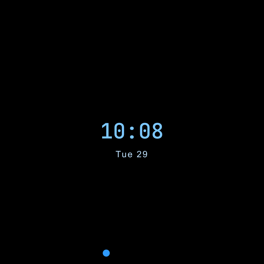 Mono Dot watch face, Sky theme