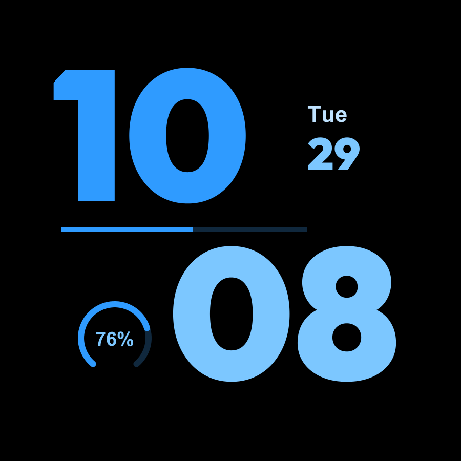 Stack watch face, Sky theme