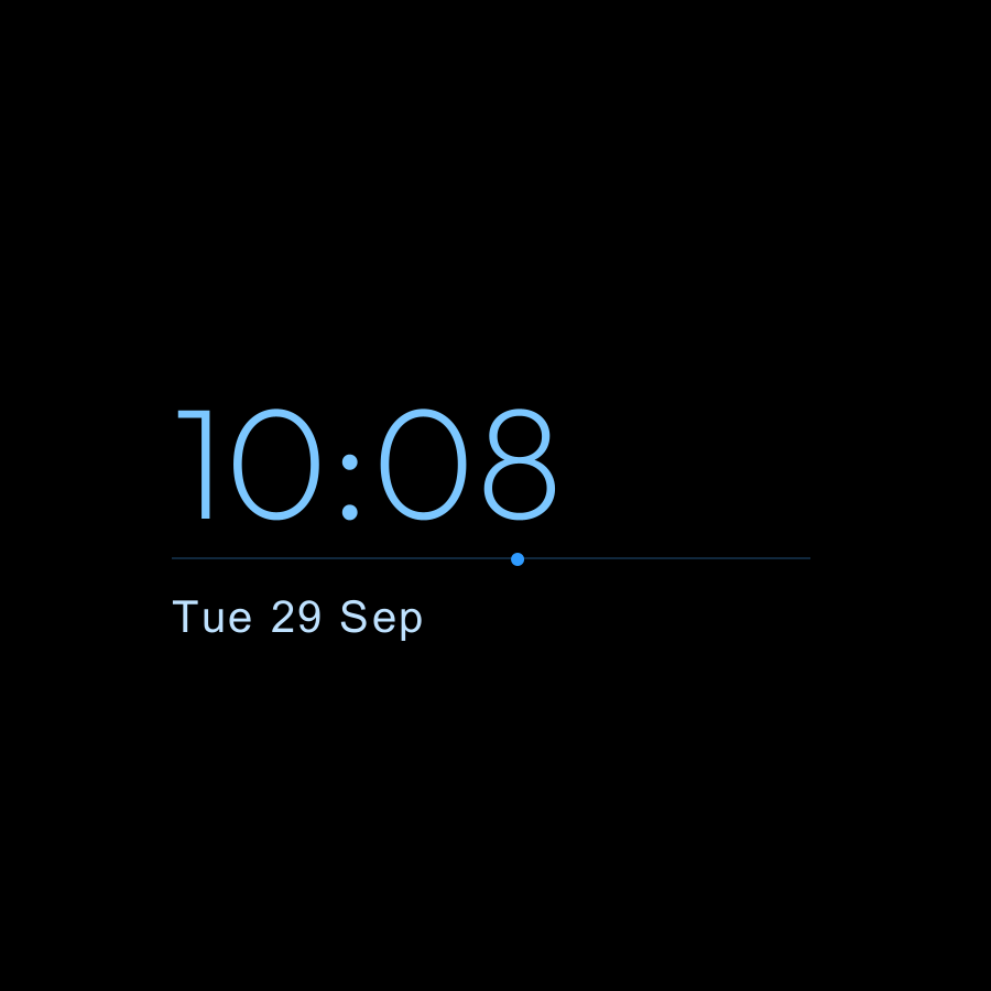 Zero Plus watch face, Sky theme
