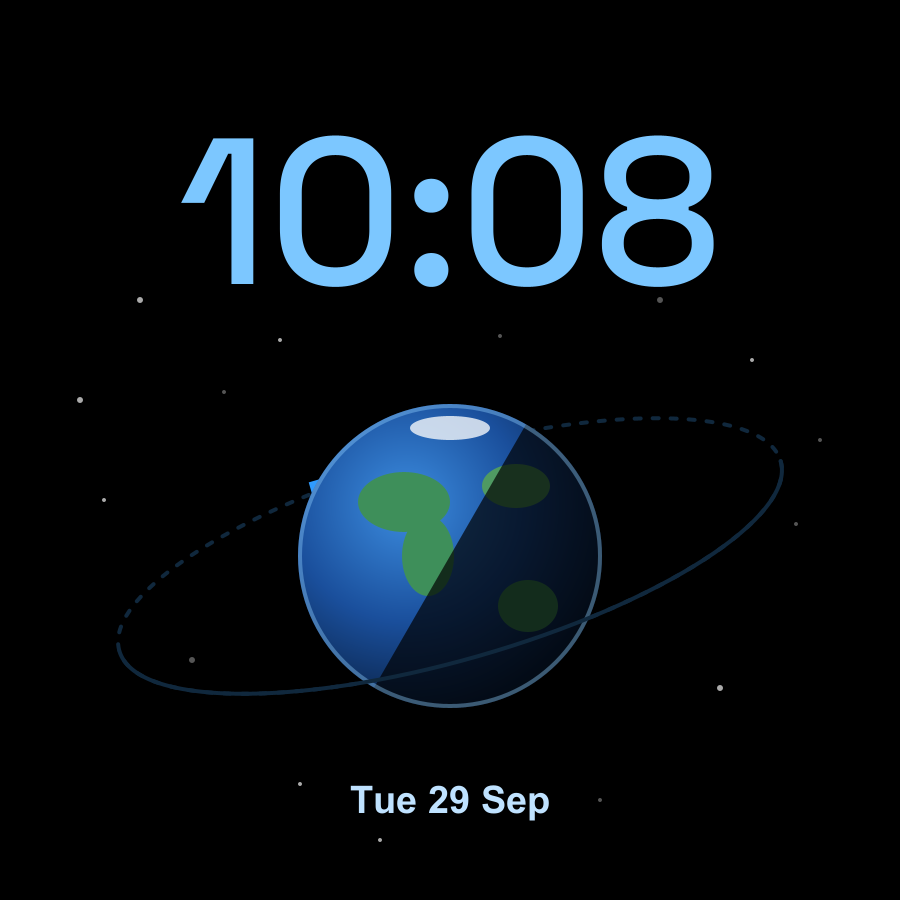 Satellite watch face, Sky theme