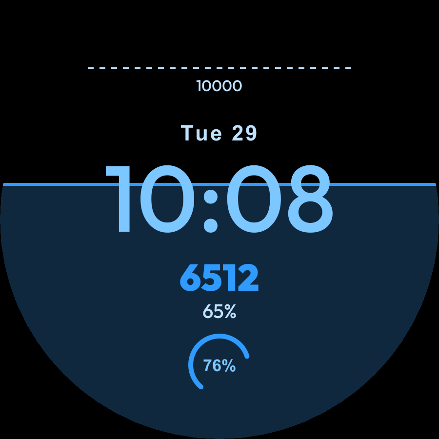 Stride watch face, Sky theme