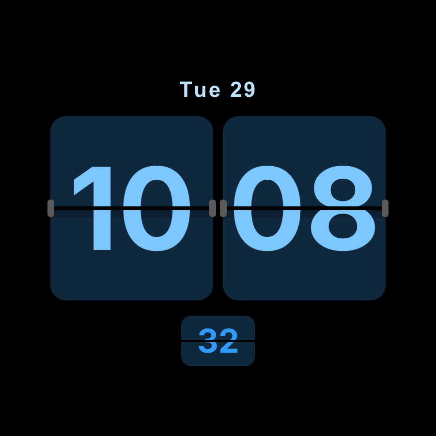 Flip watch face, Sky theme