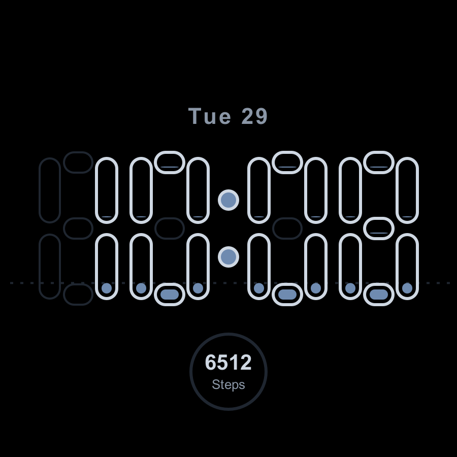 Outline watch face, Slate theme