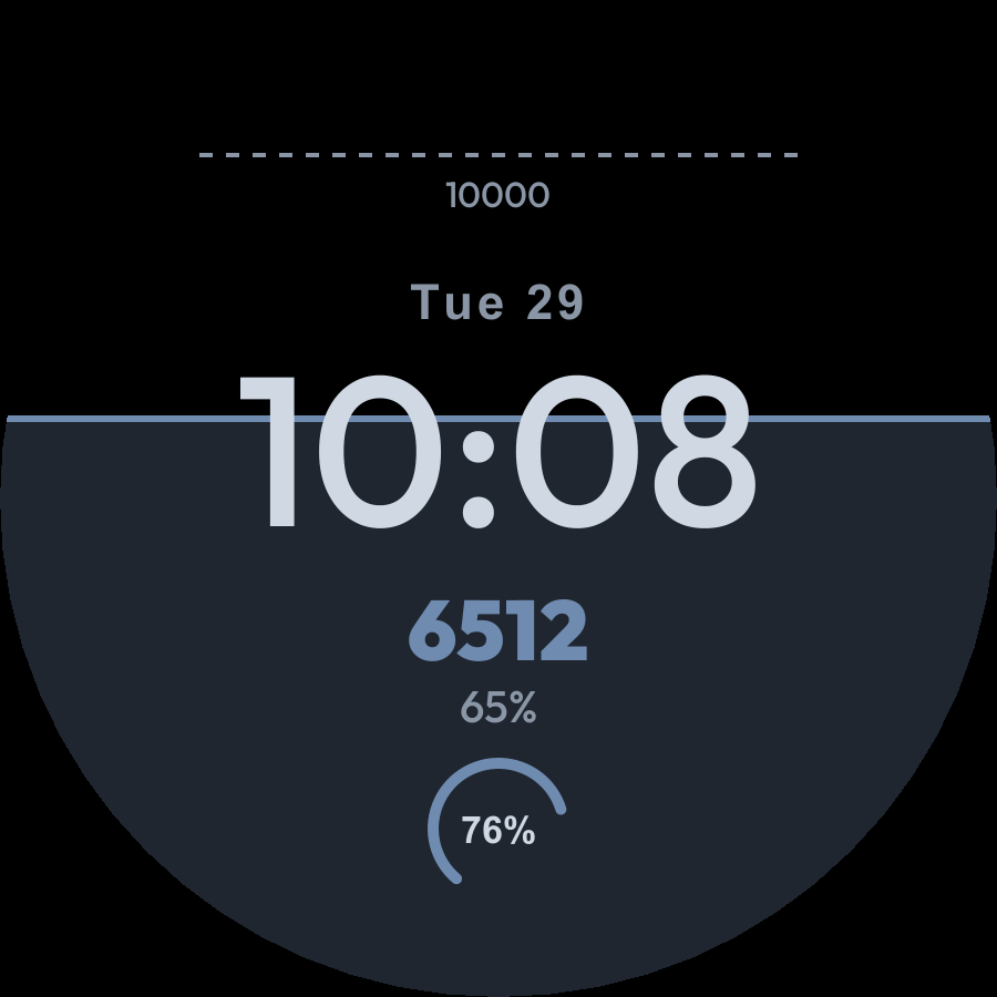 Stride watch face, Slate theme