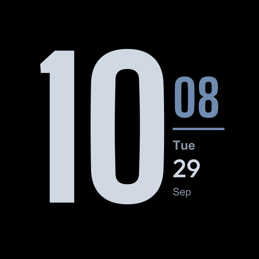 Headline watch face, Slate theme