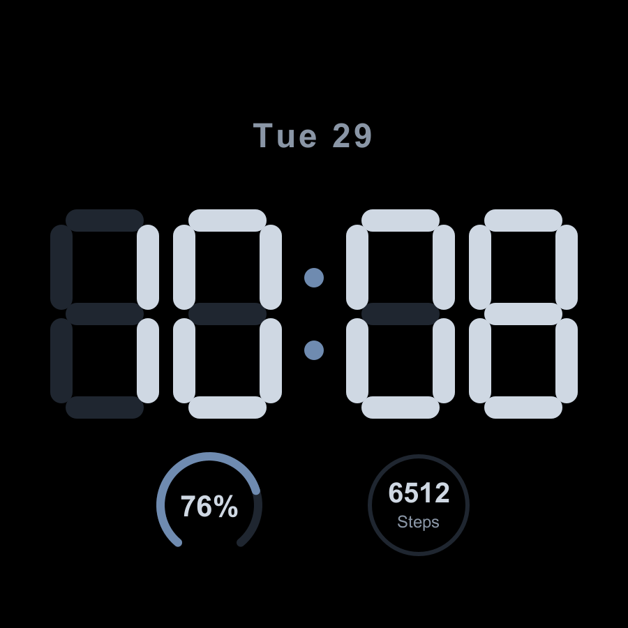 Morph watch face, Slate theme
