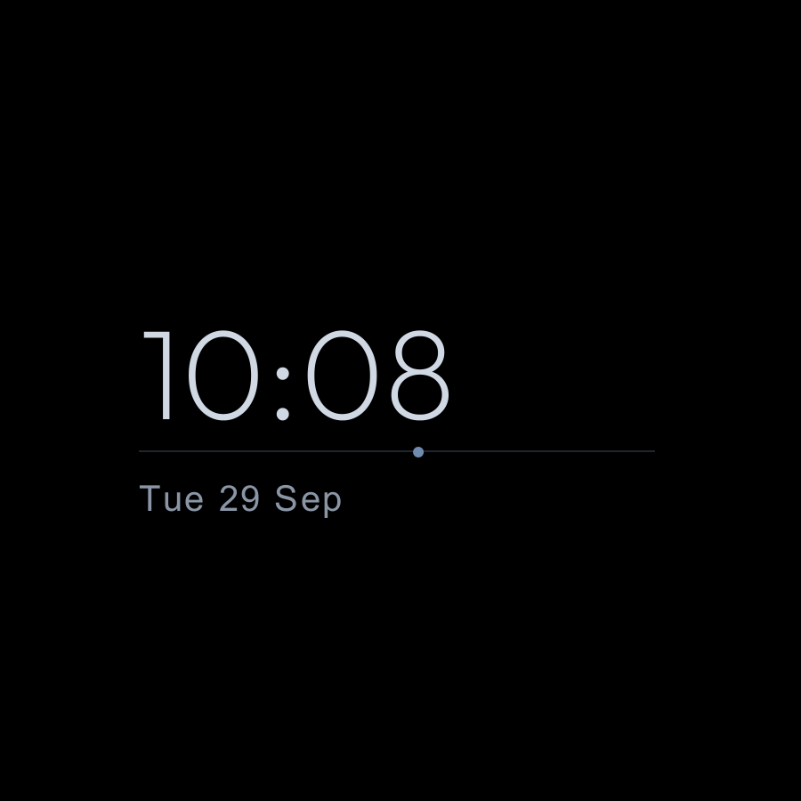 Zero Plus watch face, Slate theme