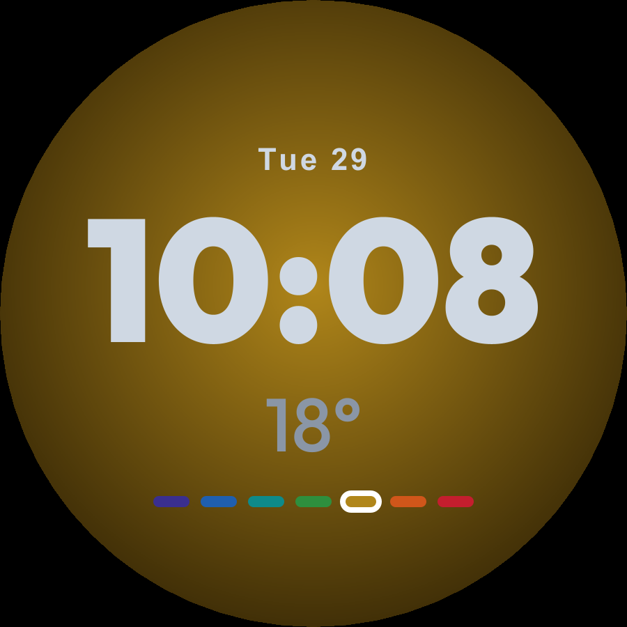 Outside watch face, Slate theme