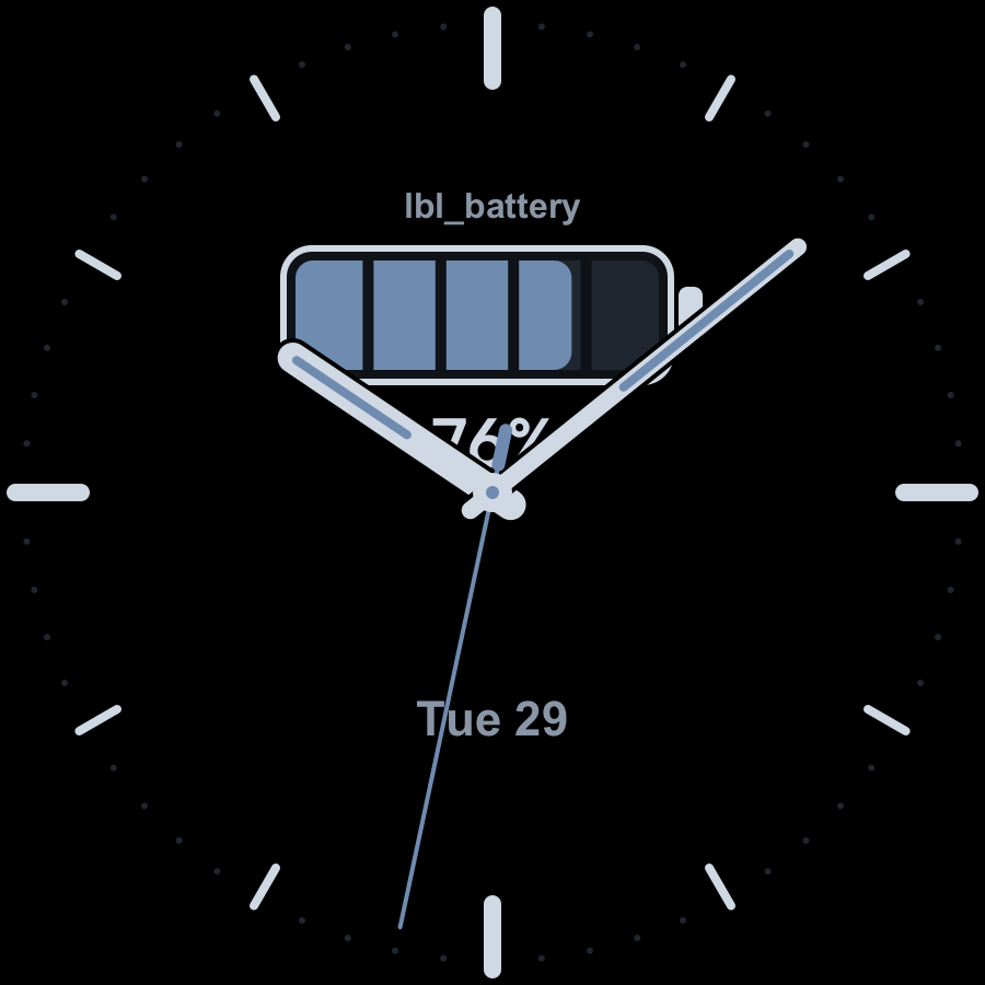 Charge watch face, Slate theme