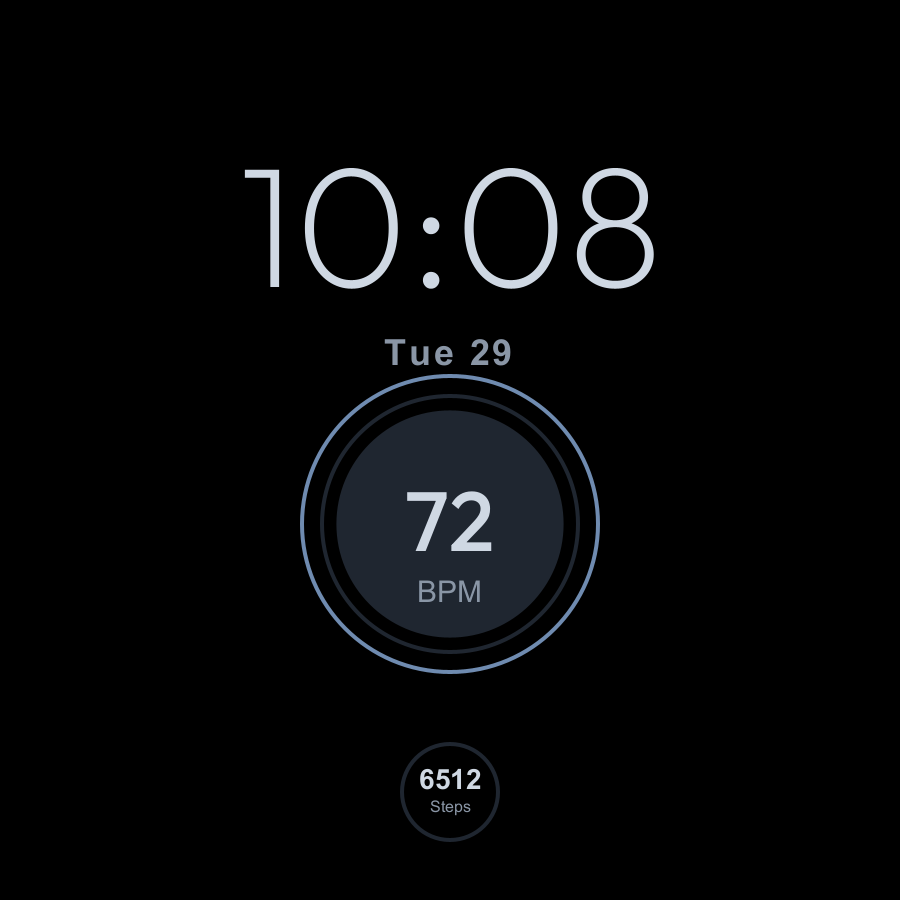 Recovery watch face, Slate theme