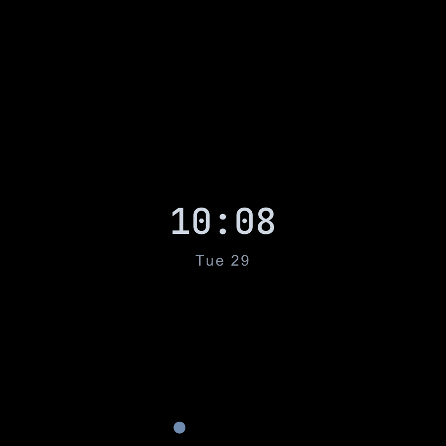 Mono Dot watch face, Slate theme