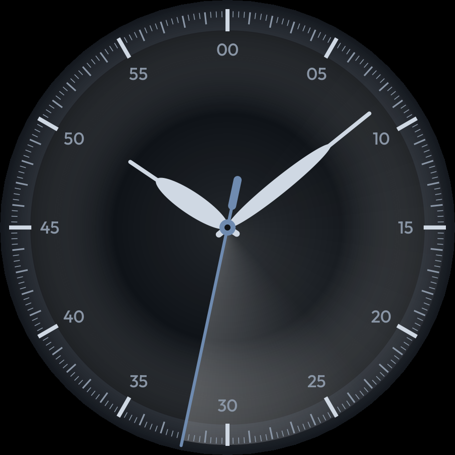 Sweep watch face, Slate theme