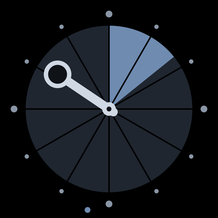 Pie watch face, Slate theme