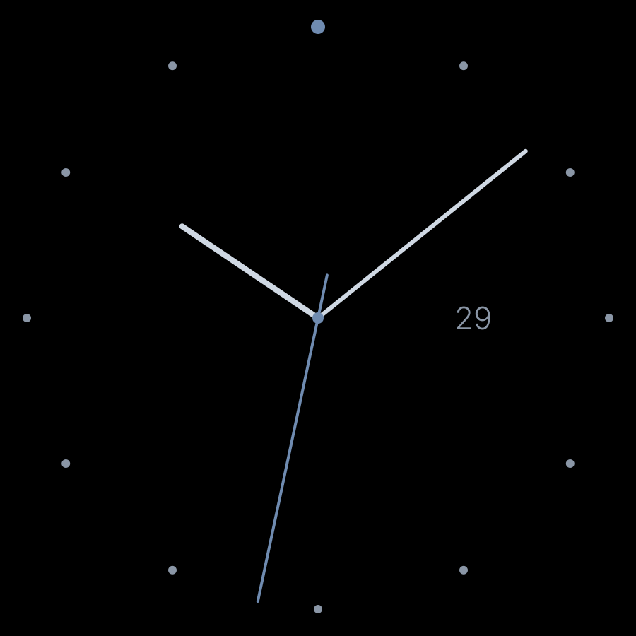 Line watch face, Slate theme