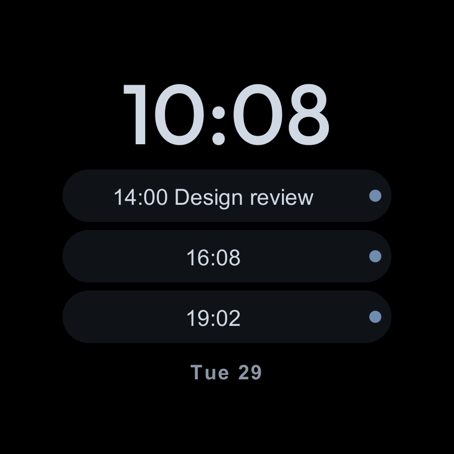 Tri watch face, Slate theme