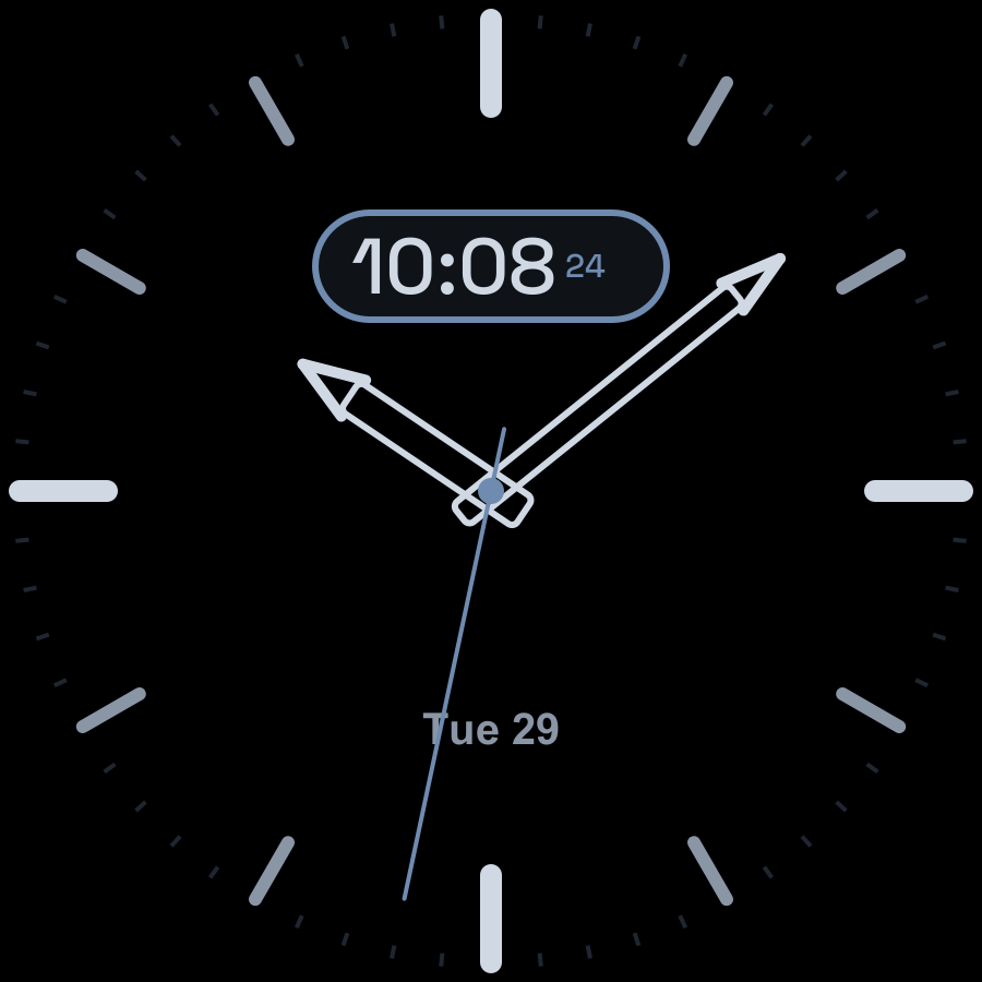 Dual watch face, Slate theme