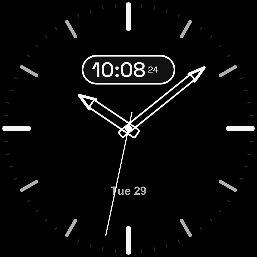 Dual watch face, Snow theme